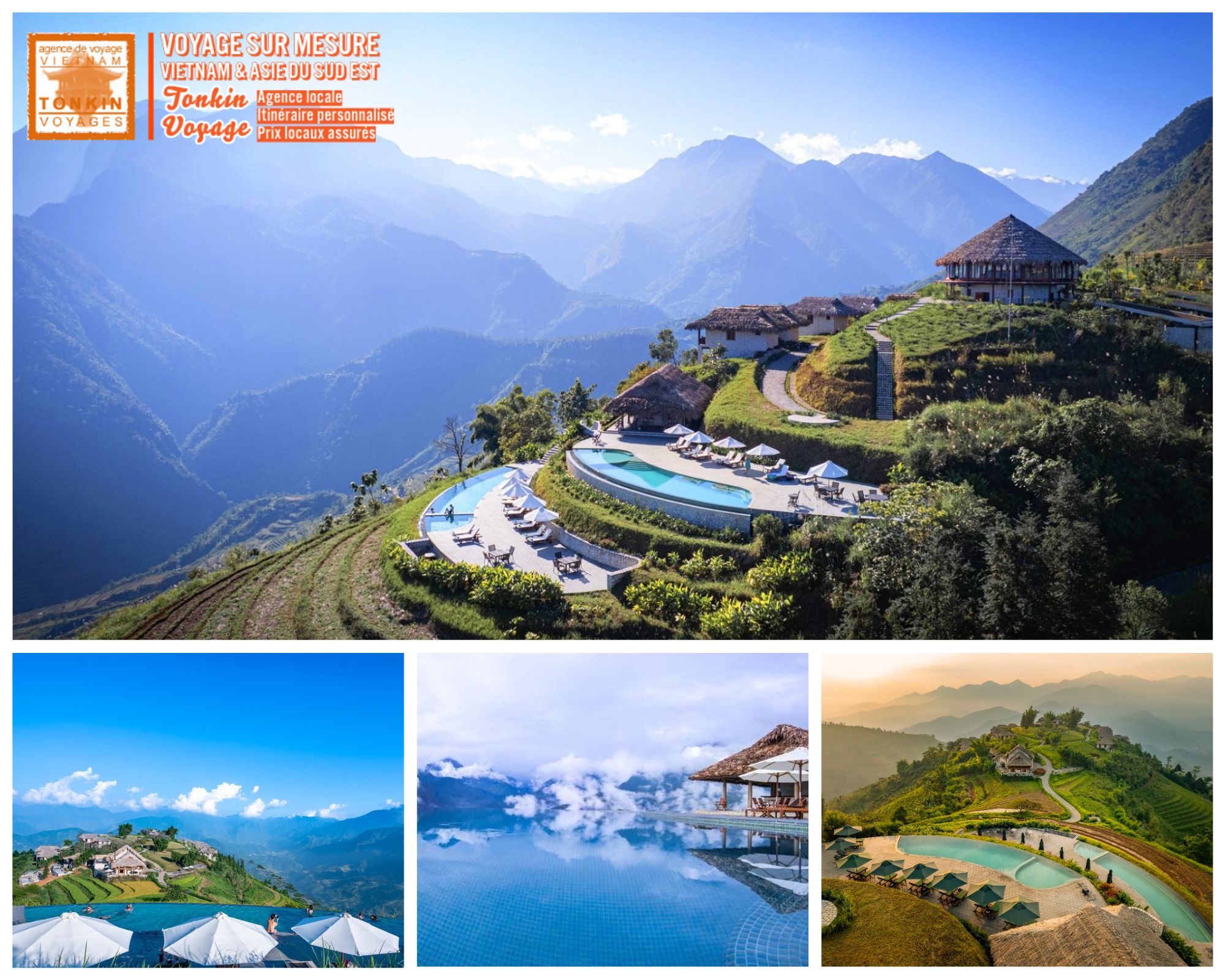 Les plus belles piscines au Vietnam Topas Ecolodge &agrave; Sapa Nager au dessud des montagnes